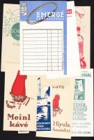 9 db vegyes számolócédula / Mixed counting slips