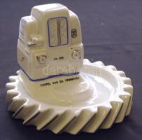 Csepel Vas és Fémművek jelzéssel ellátott porcelán hamutál / Chinaware ashtray 11cm