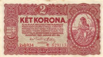 1920. 2K (20x) kétféle típus T:II,II-,III