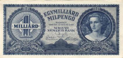 1946. 1.000.000.000MP (10x) T:II(legtöbb),II-,III