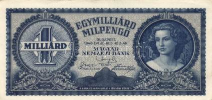 1946. 1.000.000.000MP (10x) T:II(legtöbb),II-,III