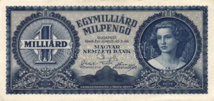 1946. 1.000.000.000MP (10x) T:II(legtöbb),II-,III