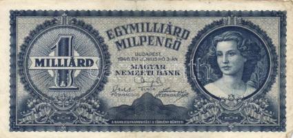 1946. 1.000.000.000MP (10x) T:II(legtöbb),II-,III