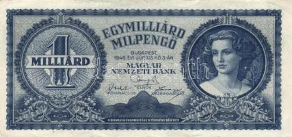 1946. 1.000.000.000MP (10x) T:II(legtöbb),II-,III