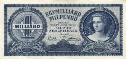 1946. 1.000.000.000MP (10x) T:II(legtöbb),II-,III