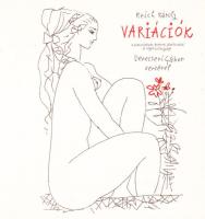 1970 Reich Károly: Varációk, minikönyv, Helikon Kiadó Bp., Devecseri Gábor verseivel, 18db rajzzal