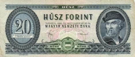 1962. 10Ft (3x) + 1962. (2x) + 1975. 20Ft + 1980. 20Ft (14x), összesen 20db! T:II,III