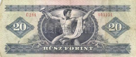 1962. 10Ft (3x) + 1962. (2x) + 1975. 20Ft + 1980. 20Ft (14x), összesen 20db! T:II,III