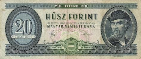 1962. 10Ft (3x) + 1962. (2x) + 1975. 20Ft + 1980. 20Ft (14x), összesen 20db! T:II,III