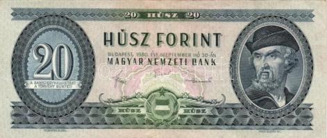 1962. 10Ft (3x) + 1962. (2x) + 1975. 20Ft + 1980. 20Ft (14x), összesen 20db! T:II,III