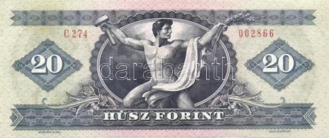 1962. 10Ft (3x) + 1962. (2x) + 1975. 20Ft + 1980. 20Ft (14x), összesen 20db! T:II,III