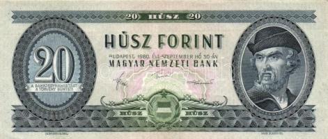 1962. 10Ft (3x) + 1962. (2x) + 1975. 20Ft + 1980. 20Ft (14x), összesen 20db! T:II,III