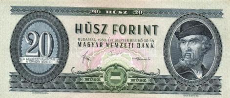 1962. 10Ft (3x) + 1962. (2x) + 1975. 20Ft + 1980. 20Ft (14x), összesen 20db! T:II,III