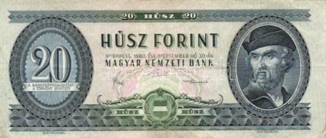 1962. 10Ft (3x) + 1962. (2x) + 1975. 20Ft + 1980. 20Ft (14x), összesen 20db! T:II,III
