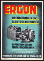 Ergon accumlátorok reklámplakát / Adrvertising 18x25 cm