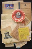 46 db-os vegyes papírrégiség tétel: számlák, reklámok, címkék, stb.