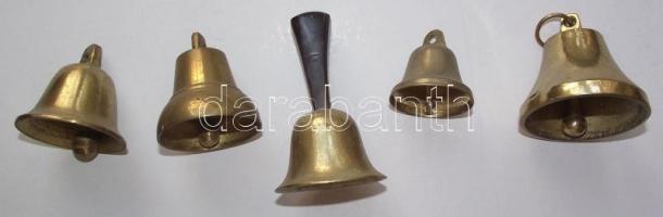 5db klf kis réz csengő