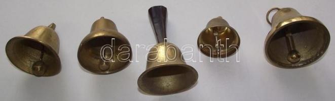 5db klf kis réz csengő