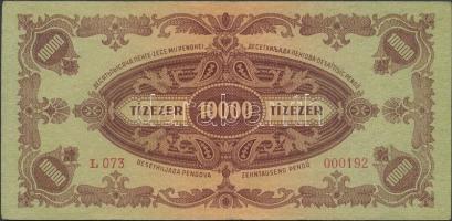 1945. 10.000P bélyeggel + 10.000MP (2x) + 10.000BP T:II