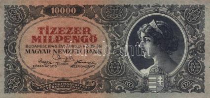 1945. 10.000P bélyeggel + 10.000MP (2x) + 10.000BP T:II