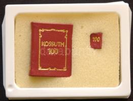 1984 Kossuth 100 mini- és mikrokönyv, Kossuth Nyomda Bp., díszcsomagolásban, bőrkötésben, csak 200db!