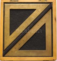 2db Gamma márkájú mérnöki réz vonalzó díszdobozban