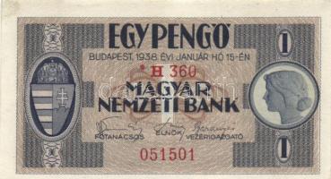 1938. 1P "*H" sorozat T:I- kis folt