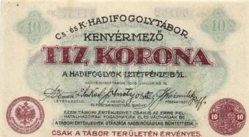 Kenyérmező/hadifogolytábor 1916. január 15. 1K kézzel írt sor-és sorozatszám + 2K kézzel írt sor-és ...