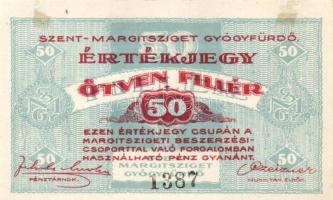 Budapest DN "Szent Margitsziget Gyógyfürdő" 50f T:I-(kis papírletépődés cellux miatt)