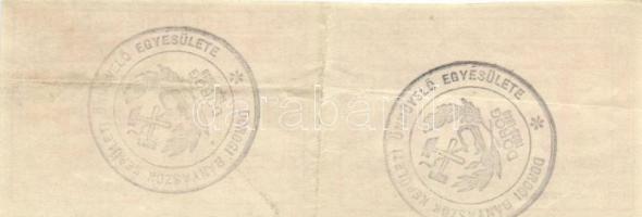 Dorog 1957. "Dorogi Bányászok Önművelő Egyesülete-12.szabad május 1." kupon egy pohár sörr...