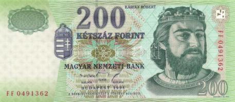 1998. 200Ft (2x) "FF" sorozat, egymásutáni sorszámmal T:I