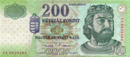 2001. 200Ft (2x) "FA" + "FB" sorozat T:I