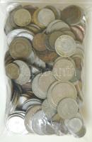Vegyes magyar és külföldi forgalmi fémpénz tétel 1kg-os súlyban T: vegyes