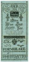 1784. 50G Formulare "Bécsi városi bankócédula" T:I-,II / Habsburg Monarchy 1784. 50 Gulden Formulare "Wiener-Stadt Banco-Zettel" C:AU,XF Adamo G19M., Kodnar 19s.