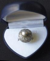 Kézzel készített filigrán art deco ezüst (Ag) gyűrű díszdobozban 5,18gr