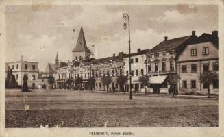 Cáhlov (Freistadt) main square, hotel (gluemark)