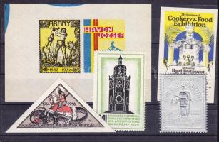 1920-as 30-as évekből 5 db levélzáró katonaival / 5 poster stamps