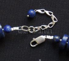 Nagyméretű lápisz lazuli nyaklánc medállal és ezüst (Ag) szerelékkel