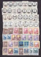 1860-1950-ig 108 db okmánybélyeg , nagyon sok régivel, érdekességekkel / 108 document stamps