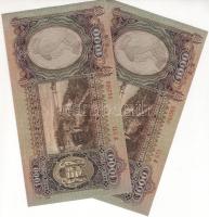 1943. 1000P, 2db egymást követő sorszám T:I