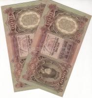 1943. 1000P, 2db egymást követő sorszám T:I