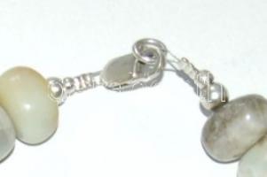 Jade nyaklánc ezüst (Ag) szerelékkel