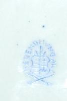 Kínai kosár mintás kézzel festett sorszámozott jelzett Herendi porcelán bonbonier kínai ember fogant...