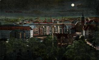 Ostrava with factories at night