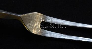 XX. század eleji jelzett húsvilla jelzett Dianás ezüst (Ag) nyéllel br.: 101gr