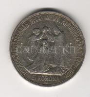 1907. "Koronázási" 5K ezüst T:3+ pici ph.