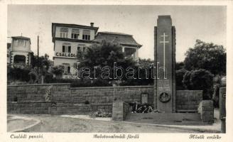Balatonalmádi-fürdő hősi emlékmű, Családi penzió