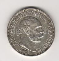 1907. "Koronázási" 5K ezüst T:3+ pici ph