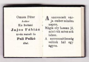 Omnes Péter: Szerencsétlenség tükre. Pest, 1862. Bucsánszky Alajos Nyomda sorszámozott reprint minik...
