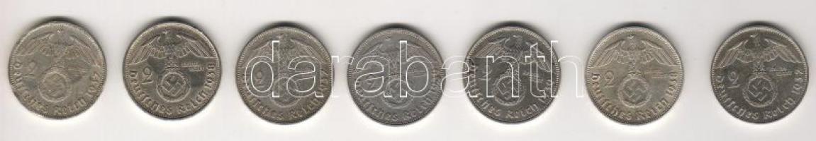 D. Reich 1937(3x),1938(2x),1939(2x) 2RM h.k.-tel ezüst T:3+,3